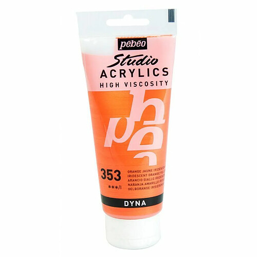 Pebeo Peinture acrylique iridescente - Orange jaune - 100 ml