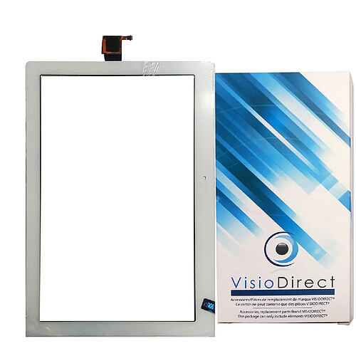 Visiodirect Vitre ecran tactile pour Lenovo Tab 2 A10-30 X30F 10"" Tablette blanc