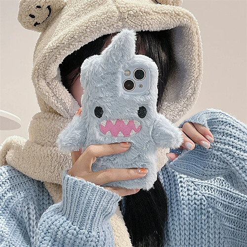 GUPBOO Étui pour iPhone12 Plush Grin Shark Mignon Téléphone Cas Silicone Femmes