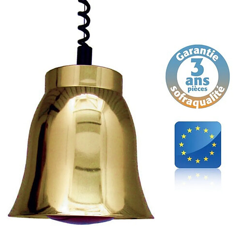 Lampe chauffante suspendue cuivrée jaune - Infra-rouge - Prestige - Sofraca