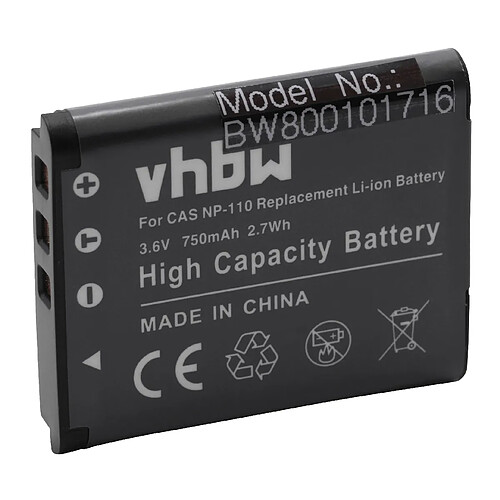 Vhbw Batterie LI-ION 3.7V pour appareil photo CASIO Exilim EX-Z2300, EX-ZR10 EX-Z 2300 ZR 10, remplace le modèle NP-110