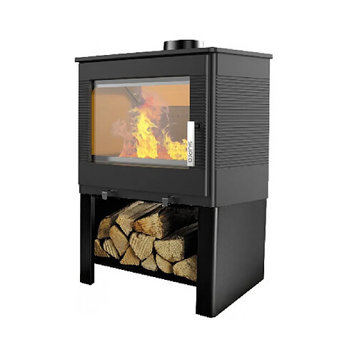 Poêle à bois fonte étanche 8.7kw, odélya bûcher, noir - FR9016150B - SUPRA