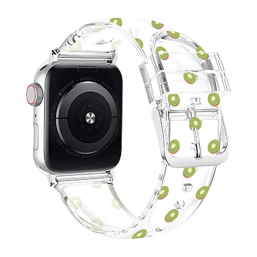 Avizar Bracelet pour Apple Watch 41mm / 40mm / 38 mm Souple Transparent à Motif Kiwi