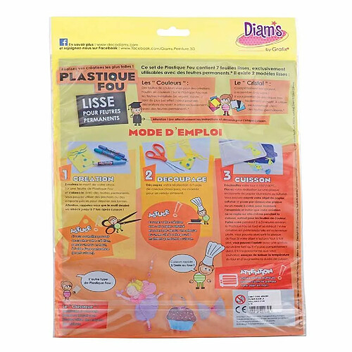 OZ International Plastique fou - 7 feuilles colorées