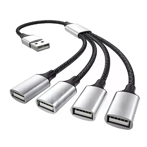 Cfsyls Adaptateur multi-répartiteur USB vers 3 USB 2.0 HUB double 4 ports