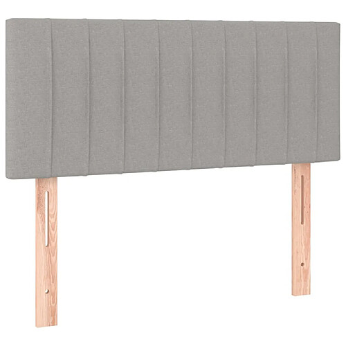 Maison Chic Tête de lit moderne pour chambre - Décoration de lit Gris clair 80x5x78/88 cm Tissu -MN26260