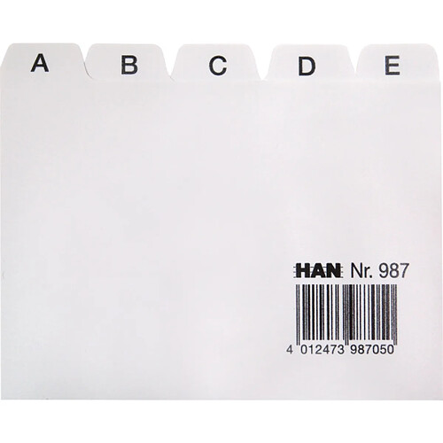 HAN Index alphabétique A-Z, PP, A7 paysage, 25 onglets, gris ()