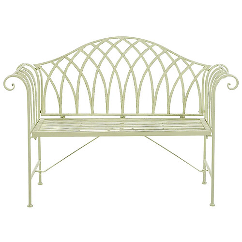 Beliani Banc de jardin MILAZZO Métal Vert clair