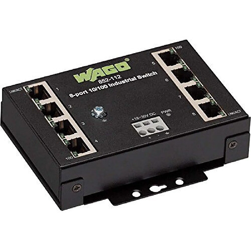 WAGO 8-port Industrial Eco Switch, 852 – 112