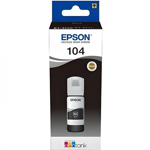 Cartouche d'Encre - Imprimante EPSON Kit de Remplissage d'Encre Epson EcoTank 104 - Noir - Jet d'encre - 4500 Pages - 1 Unit(s) (C13T00P140)