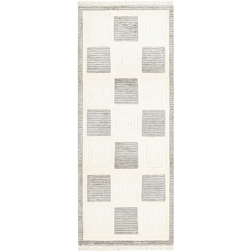 Vidal Tapis de couloir en laine 203x79 beige Darya