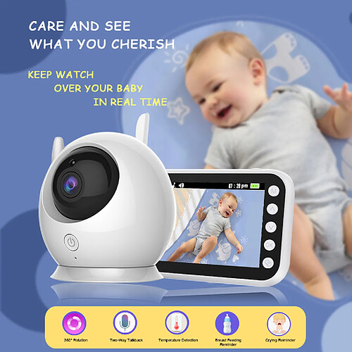 Universal Moniteur de bébé couleur sans fil avec caméra surveillance intérieure nounou sécurité électronique bébé téléphone cellulaire pleurant nourriture bébé