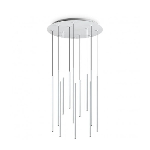 Ideal Lux Suspension Filo 12 ampoules Métal,aluminium blanc