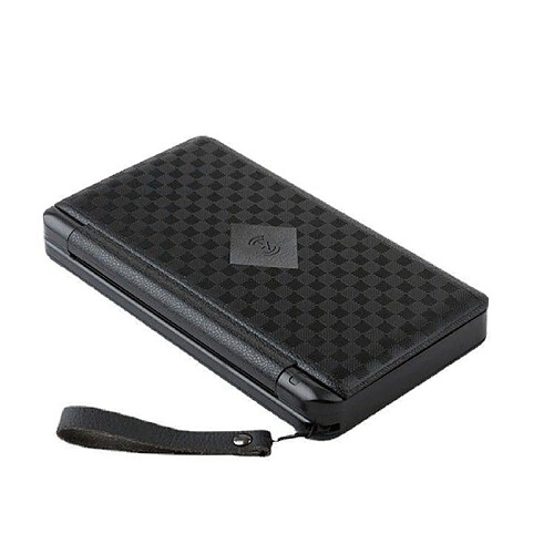 Chrono Batterie Externe 20000mAh Power Bank Solaire sans Fil Grande Capacité Rapide avec 4 Sortie et 4 Entrées et Lampe de Poche Affichage LCD,(noir)