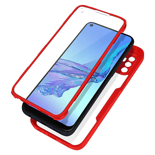 Avizar Coque Oppo A53 et A53s Dos Plexiglas Avant Polymère Contour rouge