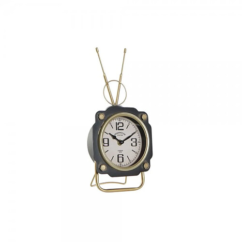 Look & Feel Horloge de table DKD Home Decor Verre Noir Doré Fer (15.5 x 8.5 x 32 cm)