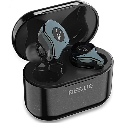 Chrono Écouteurs sans fil True Bluetooth 5.0 - Écouteurs sans fil Sabbat Deep Bass pour le sport/l'entraînement, écouteurs Bluetooth à réduction de bruit pour Galaxy/iPhone/Android/iOS 30H(Métal à canon)