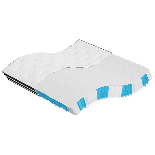 vidaXL Matelas à ressorts ensachés moyen 200x200 cm