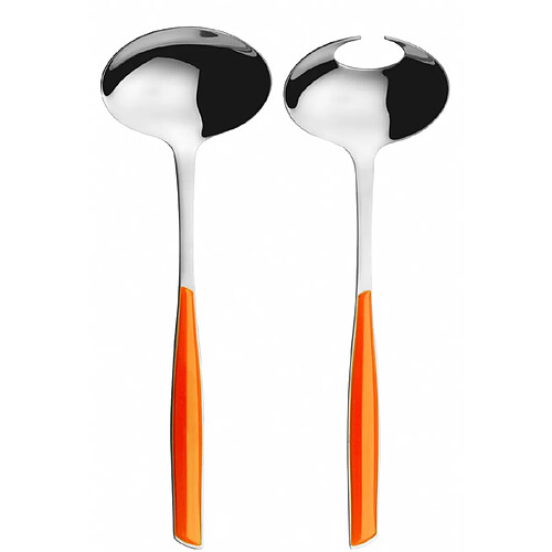 Couverts Glamour Orange de Casa Bugatti, Set de 2 pcs. Boîte à salade, Jardinière