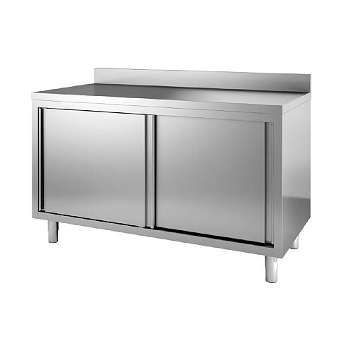 Meuble Bas Inox Avec Dosseret - Profondeur 600 - Combisteel