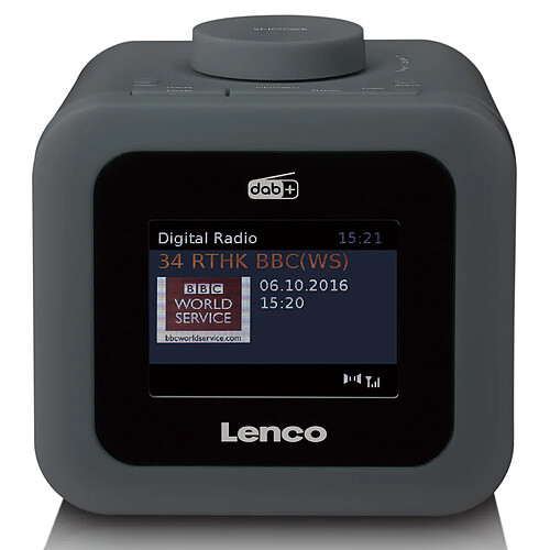 Lenco Radio-réveil DAB+/FM avec écran couleur CR-620GY Anthracite