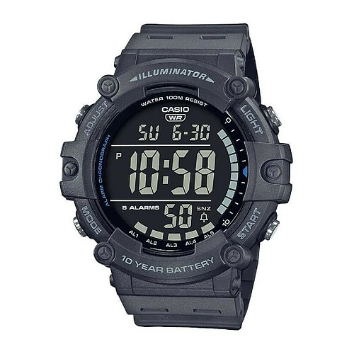 CONVIVIA CASIO Montre sport - Multifonctions - Grise