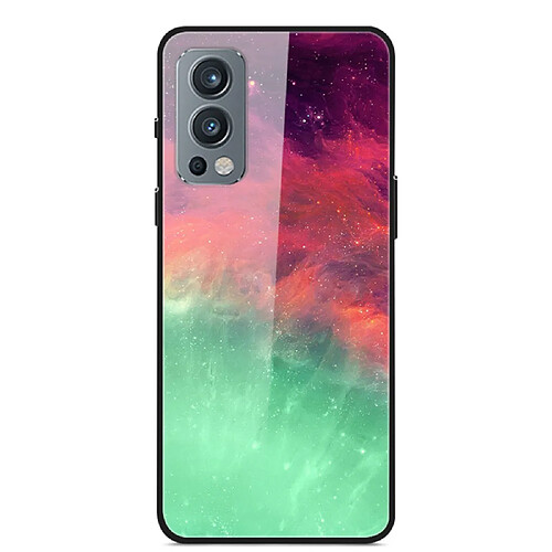 Coque en TPU antichoc avec support nébuleuse de couleur pour votre OnePlus Nord 2 5G