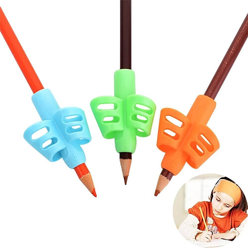 Wewoo 10 outils de correction de posture de poignée d'écriture de crayon d'aide de d'enfants non-toxiqueslivraison aléatoire de couleur