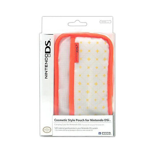 Hori Sacoche de Transport Comestic Style - Housse pour Nintendo DSi/DS Lite - Blanc/Orange - Accessoire Licence Officielle Nintendo DSi/DSL