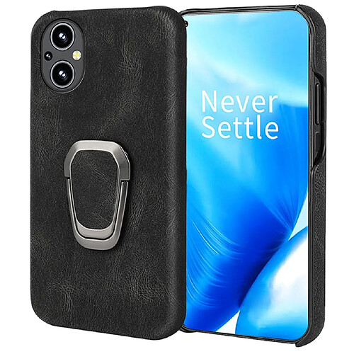 Coque en TPU + PU avec béquille rotative, noir pour votre OnePlus Nord N20 5G