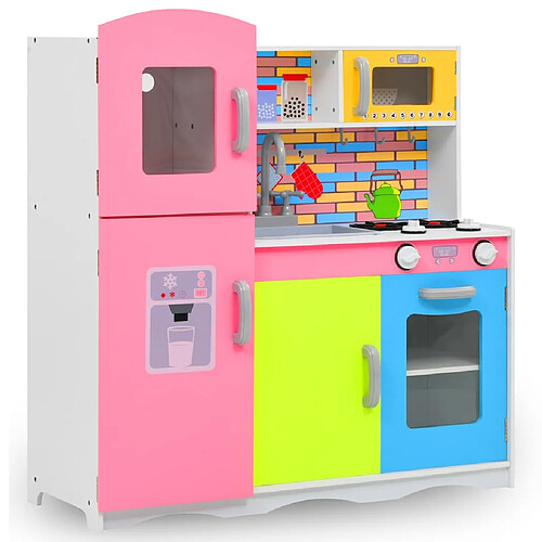 vidaXL Cuisine en jouet pour enfants MDF 80x30x85 cm Multicolore