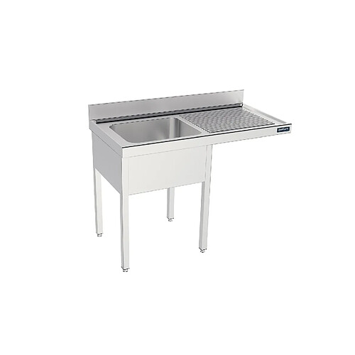 Plonge Inox 1400 x 700 Bac à droite et Espace pour Lave-Vaisselle - Distform