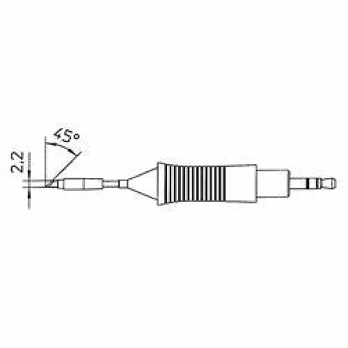 Panne de fer à souder pointe lame 45° Weller Professional T0054460799N Taille de la panne 2.2 mm 1 pc(s)