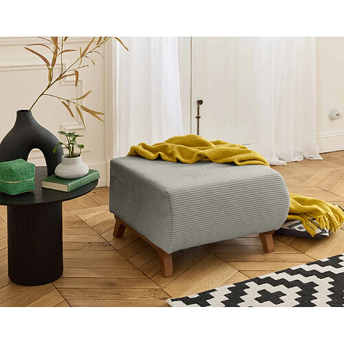 Bestmobilier Cristal - pouf modulable - 65 cm - en velours côtelé