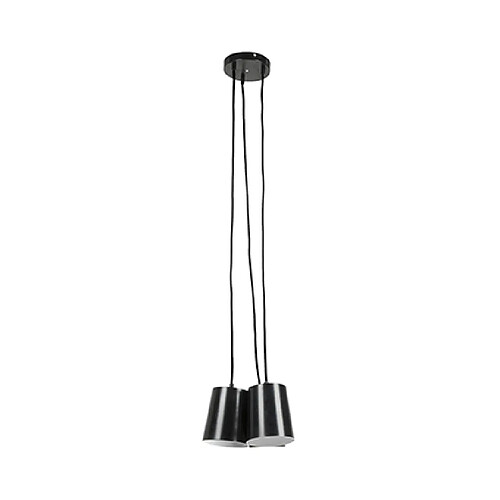 Mes Suspension 3 lampes 27x27x120 cm en métal noir