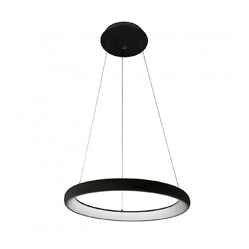 Luminaire Center Suspension moderne Alessia Noir en acrylique et métal