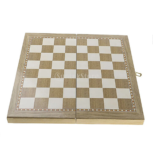 Jeu D'échecs En Bois Pliable - Planche Artisanale Avec Des Pièces Supplémentaires En Bois Clair