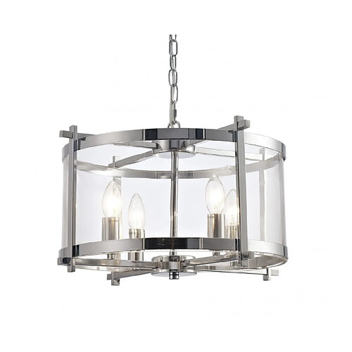 Luminaire Center Suspension Nolan Chrome poli 4 ampoules 48cm