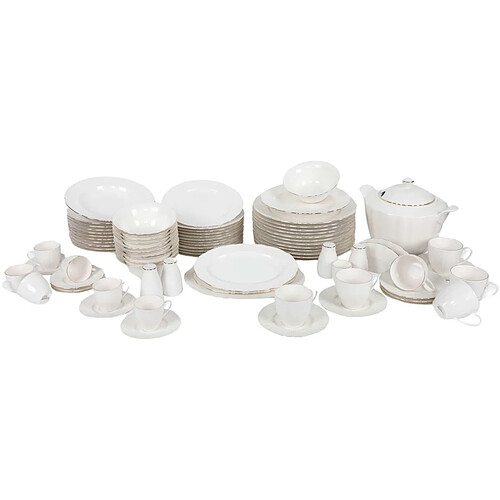 Hanah Home Service de table en porcelaine Annie 83 pièces.