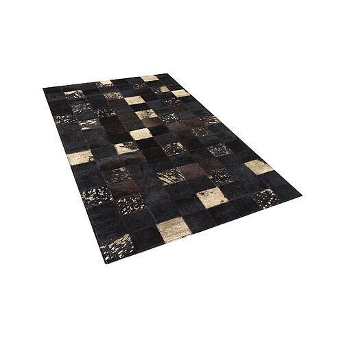 Beliani Tapis marron en peau de vache 140 x 200 cm BANDIRMA