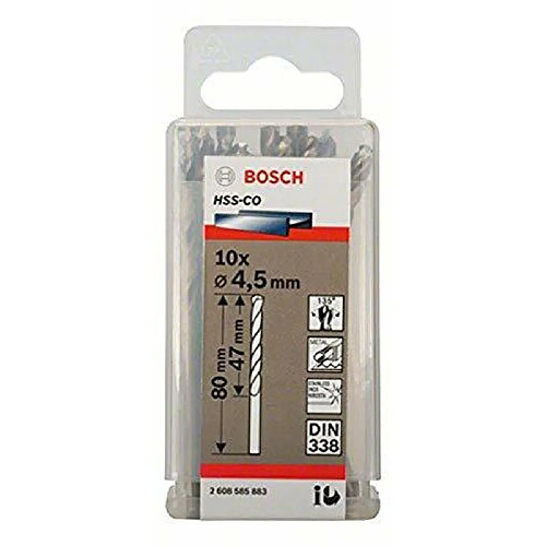 Bosch Foret hélicoïdal HSS-Co 4.5 mm 10 pcs