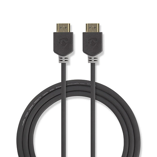 NEDIS Câble HDMI™ Ultra-Haute Vitesse Connecteur HDMI™ - Connecteur HDMI™ 1,00 m Anthracite