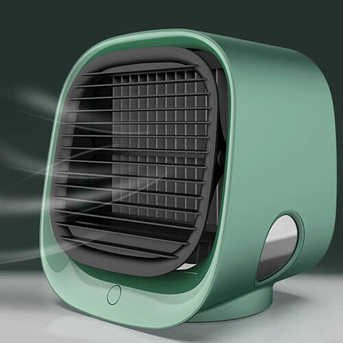 (Vert) Mini Refroidisseur Humidificateur Ventilateur Électrique Ventilateur de Climatisation Portable Bureau de Bureau