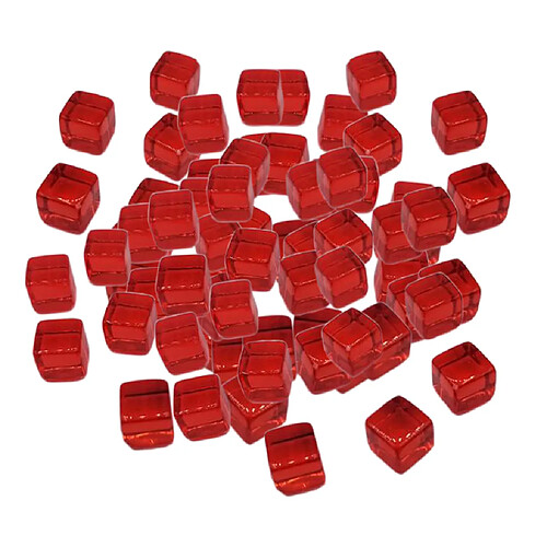 100pcs 10mm coloré dés jeux de société cube pour parti KTV jouets rouge