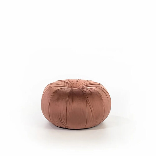 Webmarketpoint Pouf design velours métal rose antique cm 36 x 36 xh 30