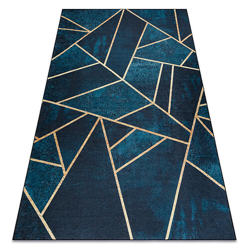 RUGSX Tapis lavable ANDRE 1173 mosaïque, géométrique antidérapant - turquoise or 120x170 cm