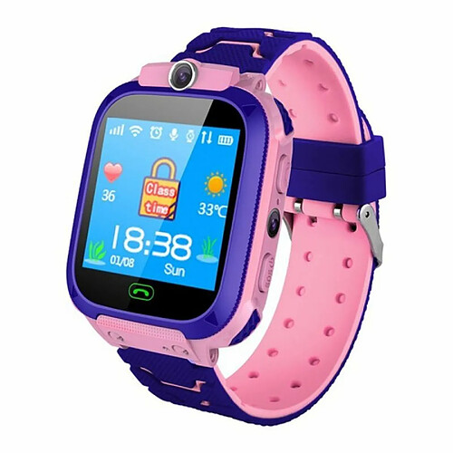 Q12B Enfants Montre Intelligente Vie Étanche Enfants Positionnement Appel Smartwatch Localisateur À Distance Montre Rose