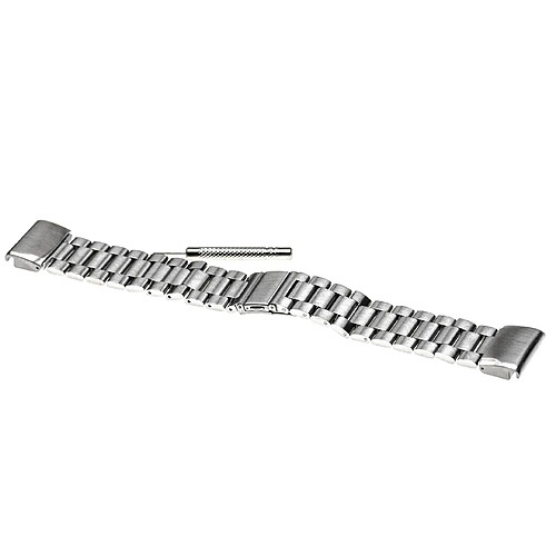 vhbw bracelet compatible avec Garmin Fenix 5s, 5S Plus, 6S montre connectée - 20,4 cm acier inoxydable argent