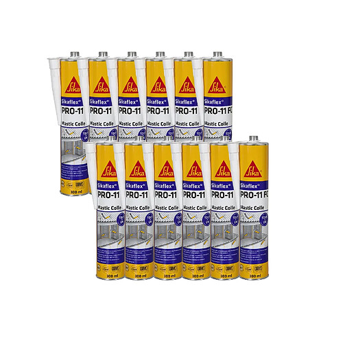 Mastic colle SIKA Sikaflex PRO 11 FC - Blanc - 300ml - Lot de 12