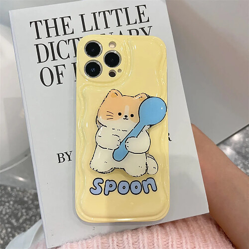 GUPBOO Étui pour iPhone11 Support de chat de style coréen étui de téléphone portable mignon en silicone